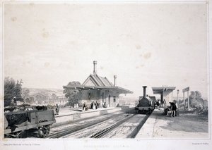 Estación de Pangbourne, 1846 de John Cooke Bourne