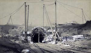 Túnel de Primrose Hill, abril de 1837 de John Cooke Bourne