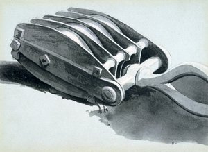 Polea utilizada en la construcción ferroviaria, 1833-38 de John Cooke Bourne
