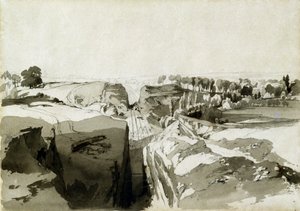 Vista desde la cima del túnel, Linslade, Buckinghamshire, 12 de octubre de 1837 de John Cooke Bourne