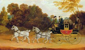 The Wellington Coach" (El correo de Newcastle york-Londres), c.1818 (óleo sobre tabla)