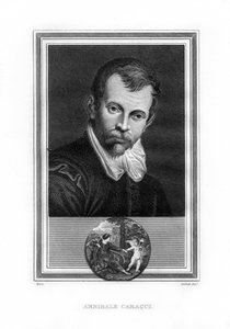 Annibale Carracci, pintor italiano de la era barroca, 1825 de John Corner