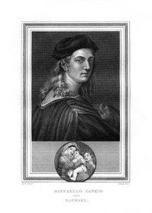 Rafael o Raffaello, maestro pintor y arquitecto de la Escuela Florentina, 1825