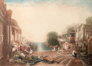 La decadencia de Cartago (mezzotinta) de John Cother Webb
