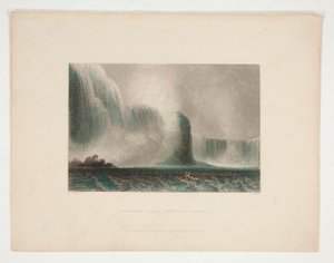 Cataratas del Niágara desde el ferry, ilustración para Nathaniel Parker Willis de John Cousen