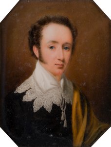 Retrato de George, vizconde de Newport, más tarde segundo conde de Bradford (1789-1865), c.1809-62 (óleo sobre marfil) de John Cox Dillman Engleheart
