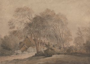 Una casa entre árboles de John Crome