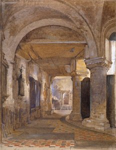 Interior del Priorato de San Bartolomé, Smithfield, Ciudad de Londres de John Crowther