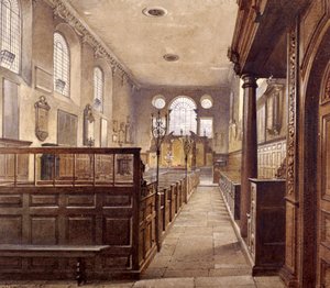 Interior de St Olave Jewry, Londres de John Crowther