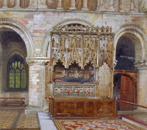 Tumba de Rahere, Priorato de San Bartolomé, Ciudad de Londres, 1880 de John Crowther