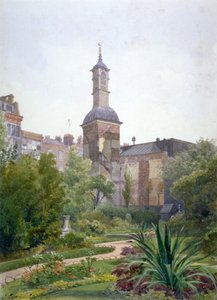 La torre de la Iglesia de St Botolph, Aldersgate, Ciudad de Londres, 1886 de John Crowther