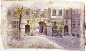 Vista desde la entrada de Staple Inn, Londres, 1882 de John Crowther