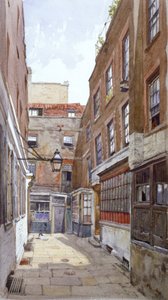 Vista de Apollo Court, Fleet Street, Ciudad de Londres, 1880 de John Crowther