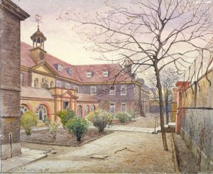 Vista del Hospital Grey Coat, Greycoat Place, Westminster, Londres, 1886 de John Crowther