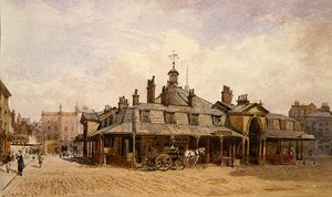 Vista del mercado de Oxford, St. Marylebone, c.1880 de John Crowther