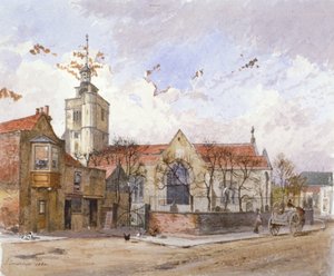 Vista de la Iglesia de San Pablo, Hammersmith, Londres, 1880 de John Crowther