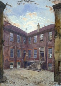 Vista de una casa antigua en Great Winchester Street, Ciudad de Londres de John Crowther