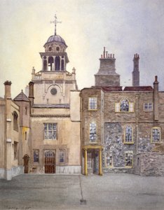 Vista del lado norte de la torre de la capilla, Charterhouse, Londres de John Crowther