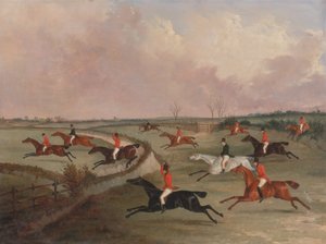 La caza de Quorn en plena carrera: Segundos caballos, ca. 1835 de John Dalby