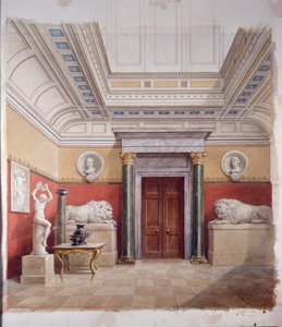 La Galería de Esculturas, extremo norte, c.1870 de John Dibblee Crace