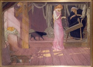 La Bella Durmiente: La Princesa se pincha el dedo de John Dickson Batten