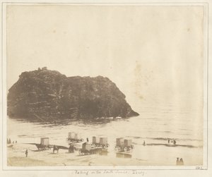 Baño en las arenas del sur, Tenby. de John Dillwyn Llewelyn