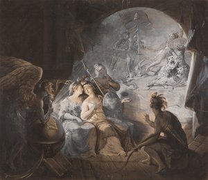 La tempestad del impuesto del té El oráculo, 1774 de John Dixon