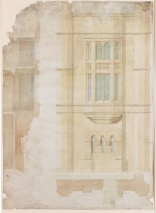 Diseño para Ventana Oriel, Holme Eden de John Dobson