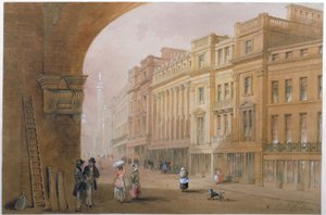 Vista de Grey Street, Newcastle upon Tyne de John Dobson