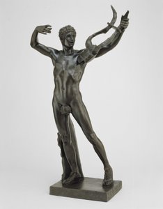 El joven Sófocles liderando el coro de la victoria después de la batalla de Salamina, modelado en 1885, fundido en 1911 de John Donoghue