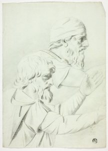 Dos hombres de perfil (de bajo relieve)