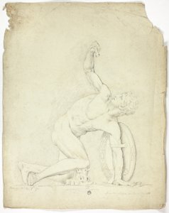 Guerrero herido de la estatua en Roma de John Downman