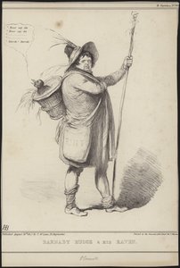 Barnaby Rudge y su cuervo, ilustración de 
