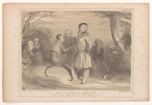 Lord Palmerston en het land van de apen El mono viajero. Copiado con gran libertad del cuadro inimitable de Edwin Landseer (título sobre objeto) Bocetos HB (título de la serie en el objeto)