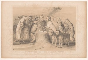 Pacto tussen de wolven en de schapen El tratado entre las ovejas y los lobos. Después de Les Loups et les Brevis de Granville (título sobre objeto) Bocetos HB (título de la serie en el objeto) de John Doyle