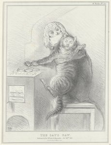 Spotprent op Talleyrand en Palmerston, 1832 La pata de gato (título en el objeto) Bosquejos políticos (título de la serie)