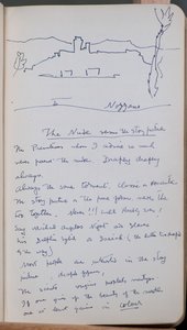Cuaderno de bocetos que contiene 60 bocetos e ilustraciones, escritos sobre pintura al temple y artistas incluyendo a Botticelli de John Duncan
