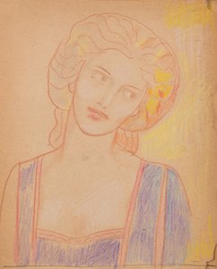 Sin título [Figura femenina medieval] de John Duncan