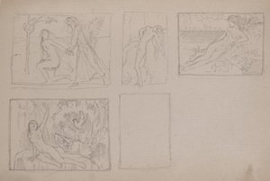 Sin título [Figuras desnudas en un paisaje] de John Duncan