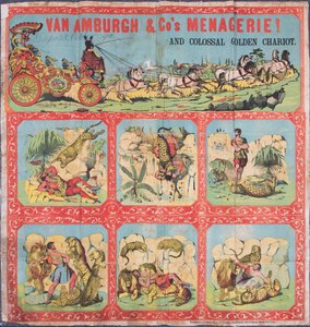 La Menagerie y el Colosal Carro Dorado de Van Amburgh y Co de John E. Bacon