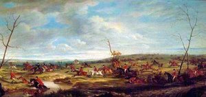 Carrera cerca de Melton Mowbray, 1824 de John E. Ferneley
