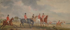 La caza de Quorn: El artista y sus amigos partiendo de John E. Ferneley