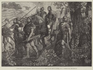 Hombres de Kent marchando frente al ejército de Harold de John Evan Hodgson