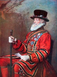 Yeoman of the guard (litografía en color) de John Everett (after) Millais