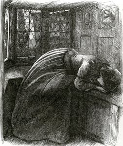 Mariana de los poemas de Tennyson de John Everett (after) Millais