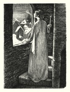 La Víspera de Santa Inés de John Everett (after) Millais