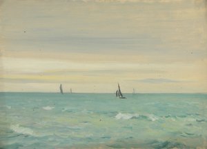 Paisaje marino, Finales del siglo XIX - mediados del siglo XX (óleo sobre cartón) de John Everett
