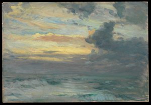 Paisaje marino, Finales del siglo XIX - mediados del siglo XX (óleo sobre papel)