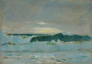 Paisaje marino, Finales del siglo XIX - mediados del siglo XX (óleo sobre papel) de John Everett