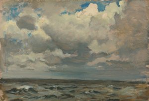 Paisaje marino, Finales del siglo XIX - mediados del siglo XX (óleo sobre papel)